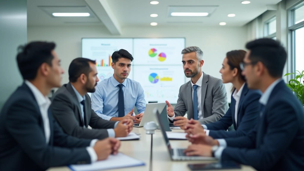 Professionals discussing strategies and ideas