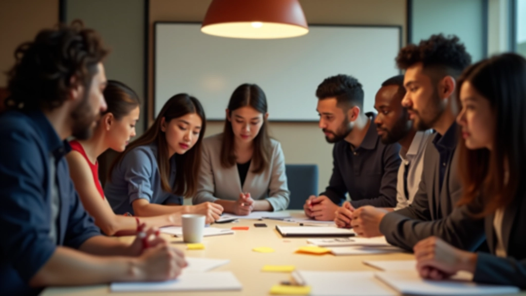 Team collaborating on creative ideas